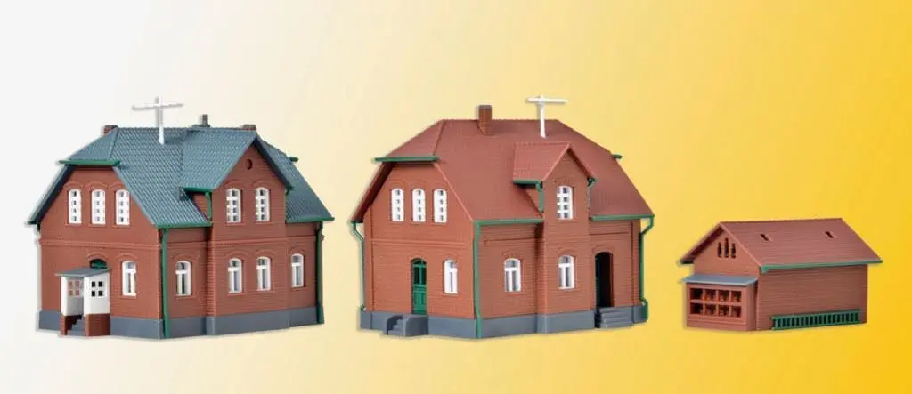 Kibri 36784 - 2 Werkswohnhäuser und 1 Nebengebäude Z 1:220