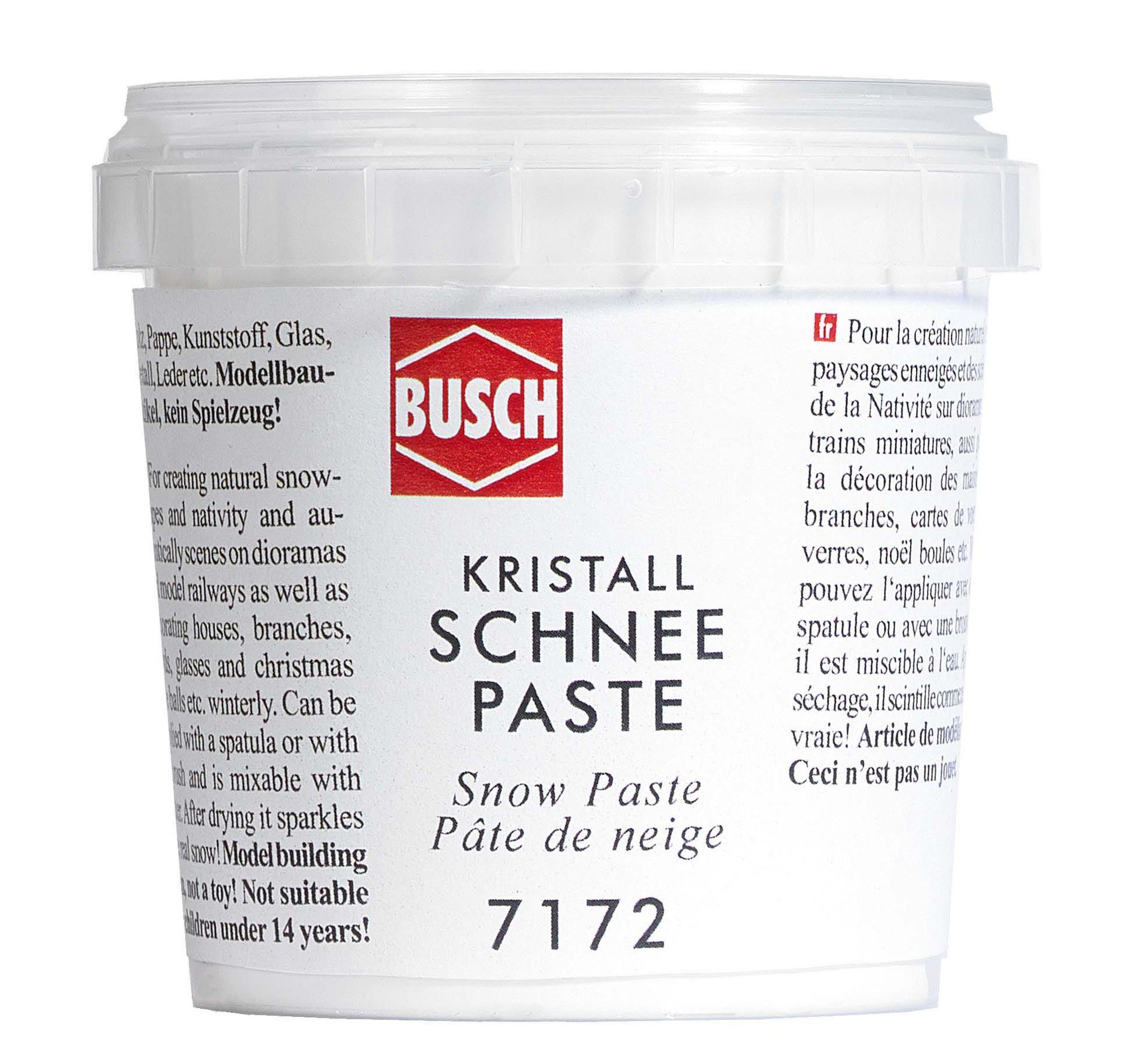 Busch 7172 - Kristall-Schneepaste 150 ml H0 1:87 / TT 1:120 / N 1:160 / Z 1:220 Busch 7172 - Kristall-Schneepaste 150 ml H0 1:87 / TT 1:120 / N 1:160 / Z 1:220