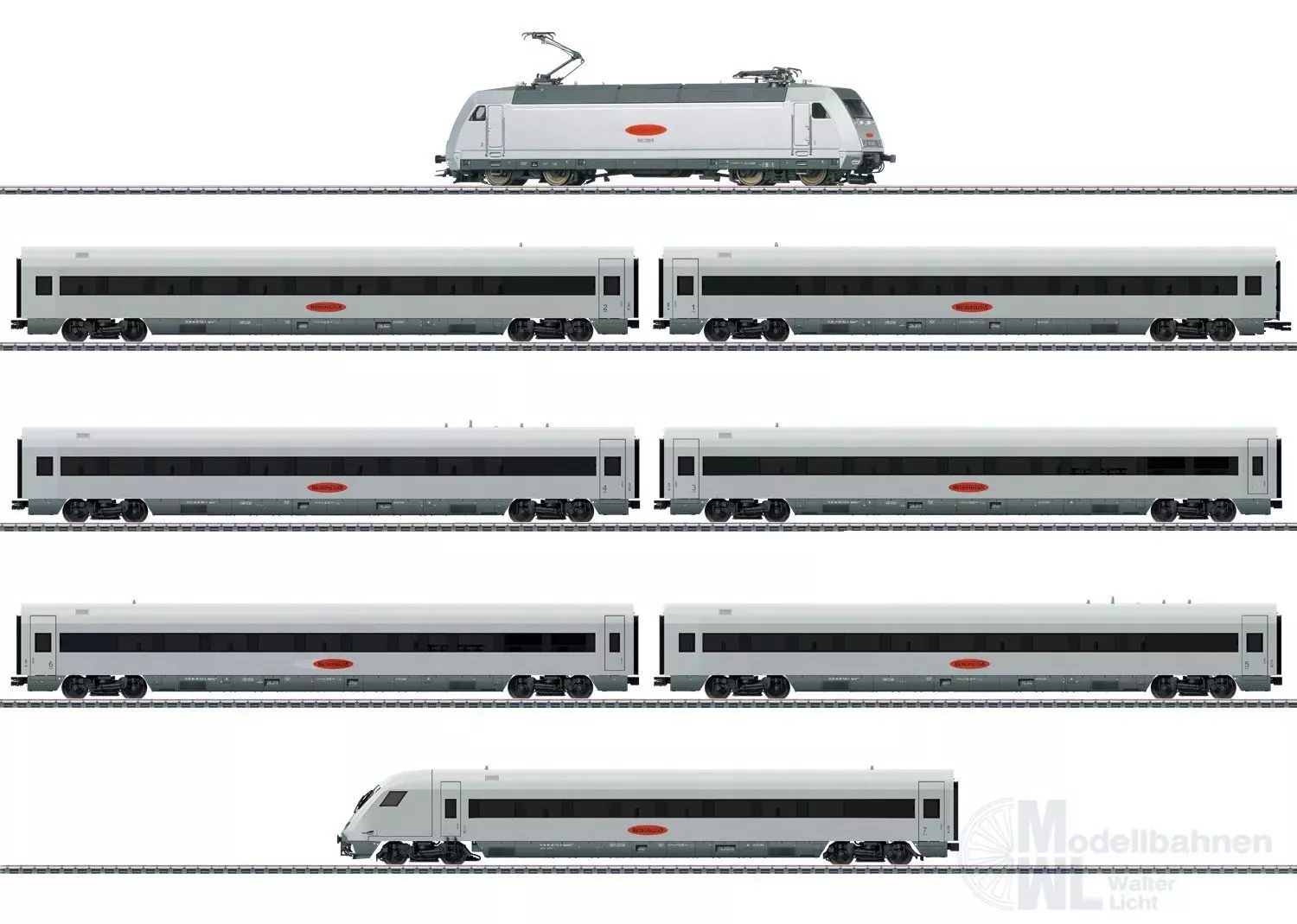 Märklin 26931 - Zugpackung Metropolitan Express Train MET DB Ep.V 8.tlg. H0/WS Sound