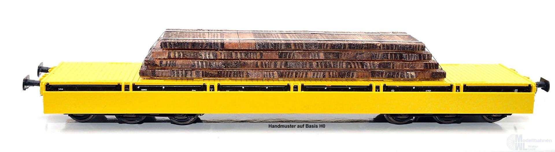 NPE NW52932 - Schwerlastwagen DB Ep.V Samms-u 454 Bauzug abg.Holzschwellen TT 1:120