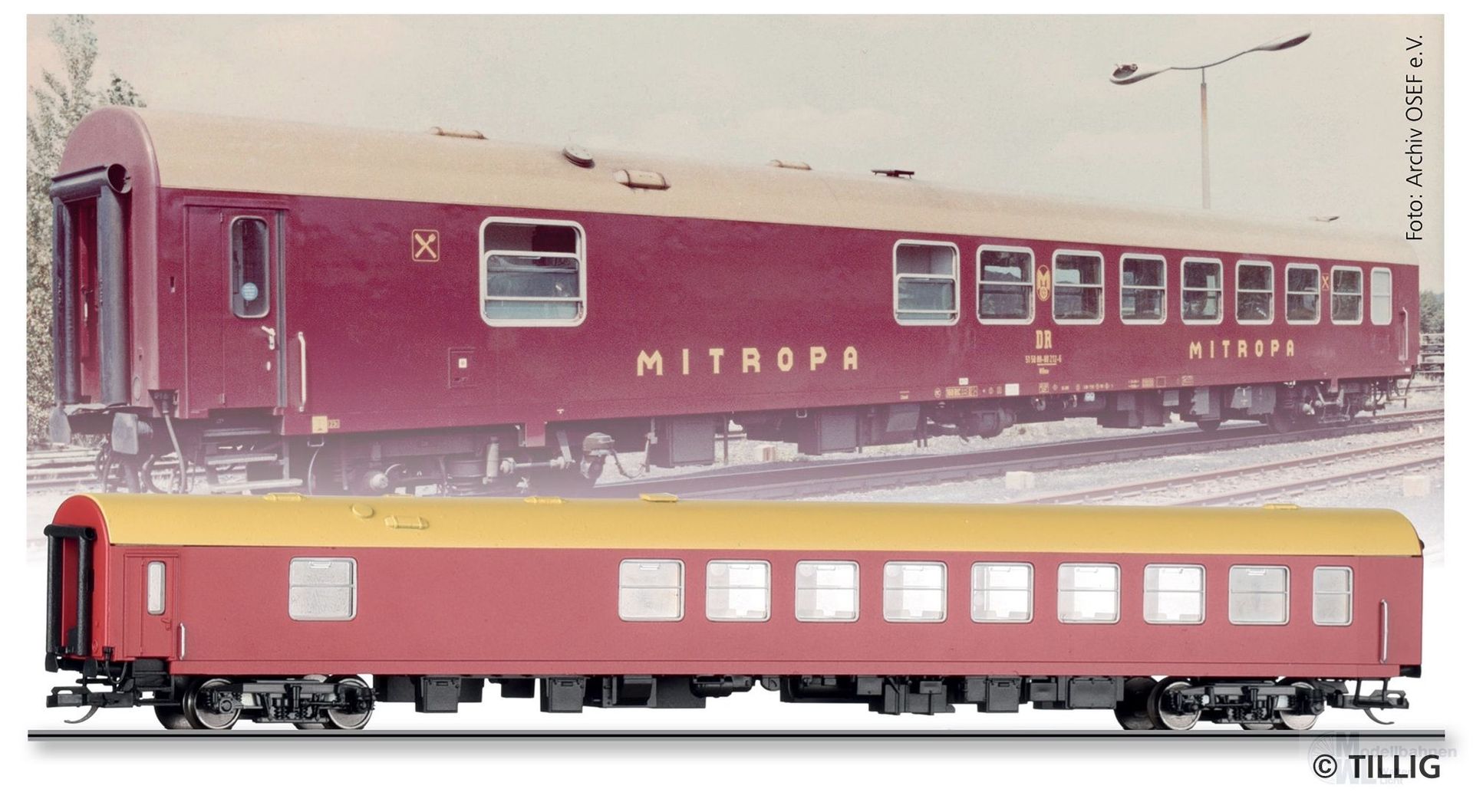 Tillig 95400 - Speisewagen DR Ep.IV MITROPA WRm TT 1:120