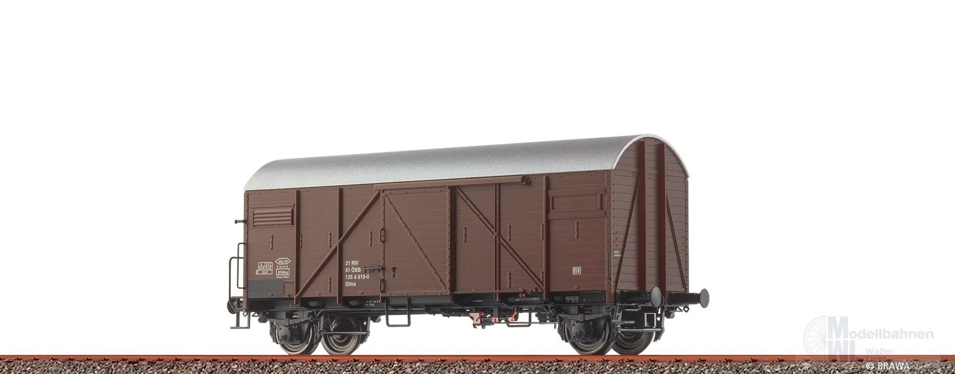Brawa 50729 - Güterwagen ged. ÖBB Ep.IV Glms H0/GL