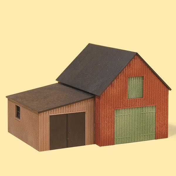 Auhagen 11408 - Lagerschuppen mit Garage H0 1:87