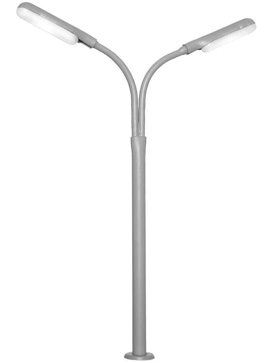 Viessmann 6095 - Peitschenleuchte doppelt LED weiß H0 1:87