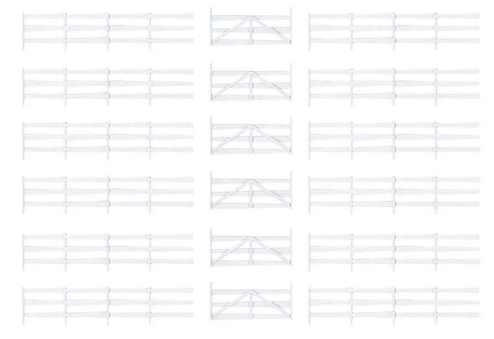 Faller 180416 - Koppelzaun, weiß H0 1:87
