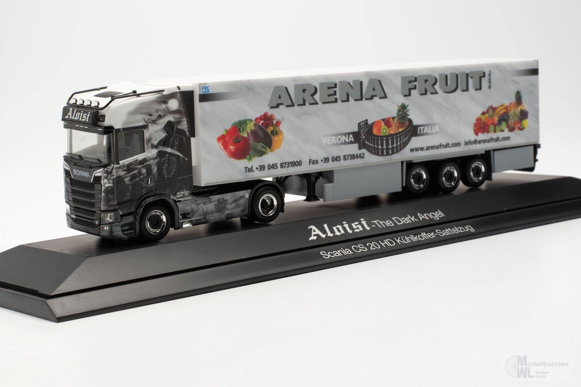 Herpa 122269 - Scania CS 20 Kühlcontainer-Sz Arena Fr H0 1:87