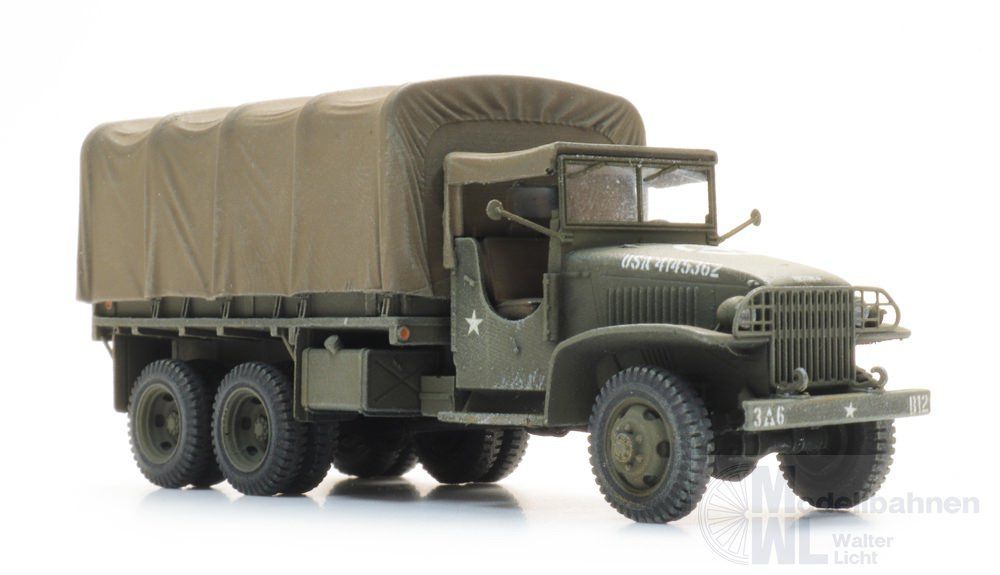 ARTITEC b.v. 1870214 - US GMC CCKW-353 US Army mit Plane BAUSATZ H0 1:87