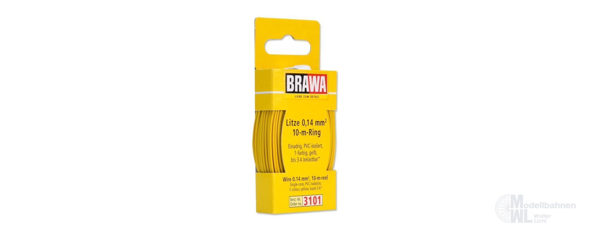 Brawa 3101 - Litze gelb 10 Meter