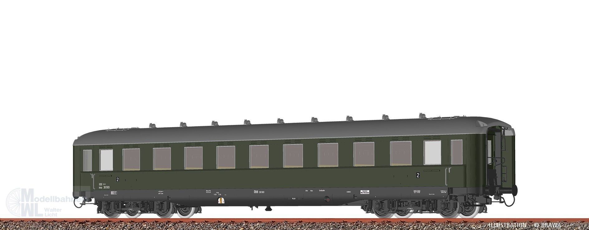 Brawa 51111 - Schürzenwagen ÖBB Ep.III B4üh 30 593 H0/GL DIGITAL EXTRA