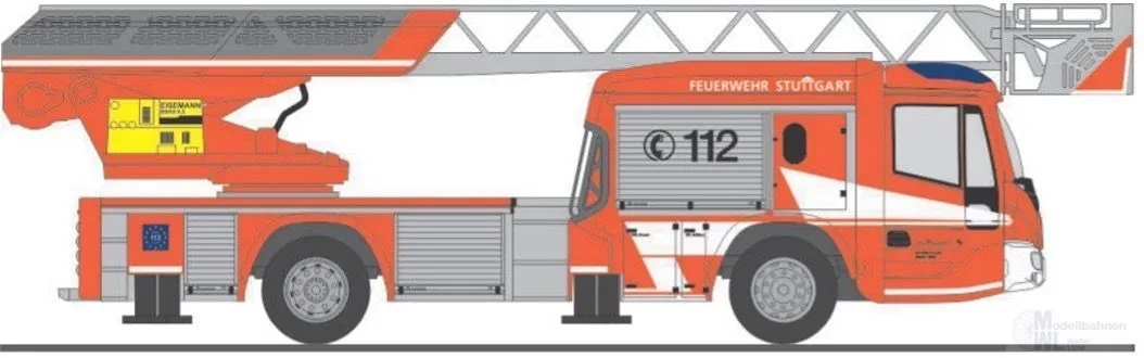 Rietze 71129 - Magirus DLK 32 n.B. BF Stuttgart H0 1:87