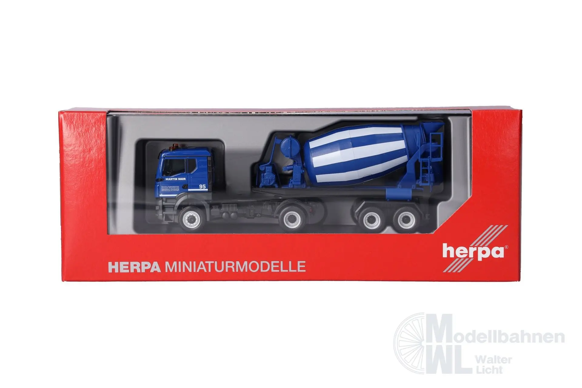 Herpa 320375 - MAN TGS TN Betonmischer-Sattelzug Baur Binzwangen H0 1:87