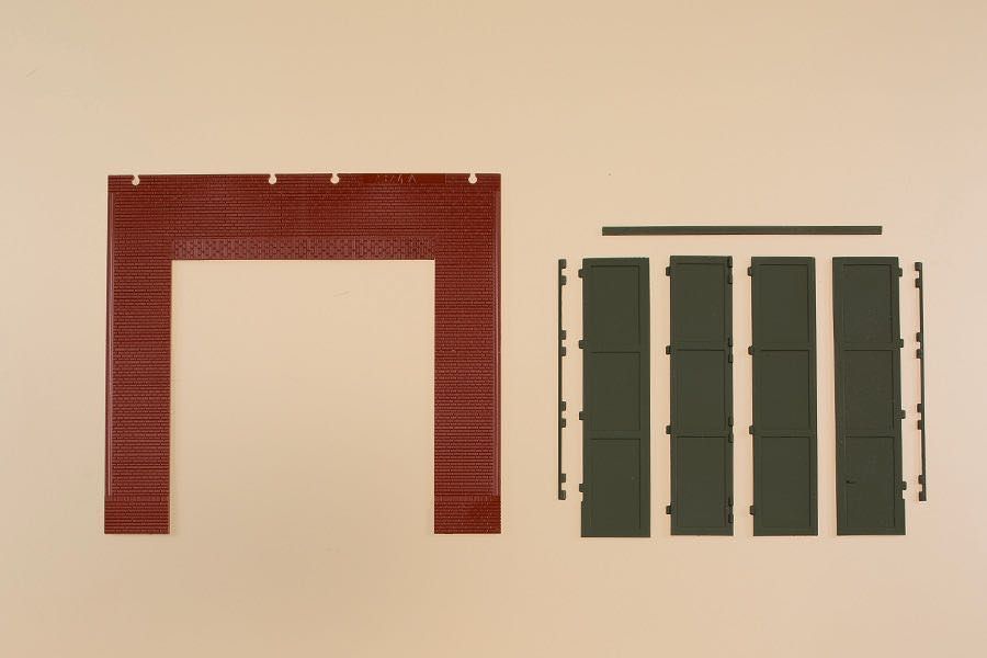 Auhagen 80533 - Wände 2579A, Tore T grün H0 1:87