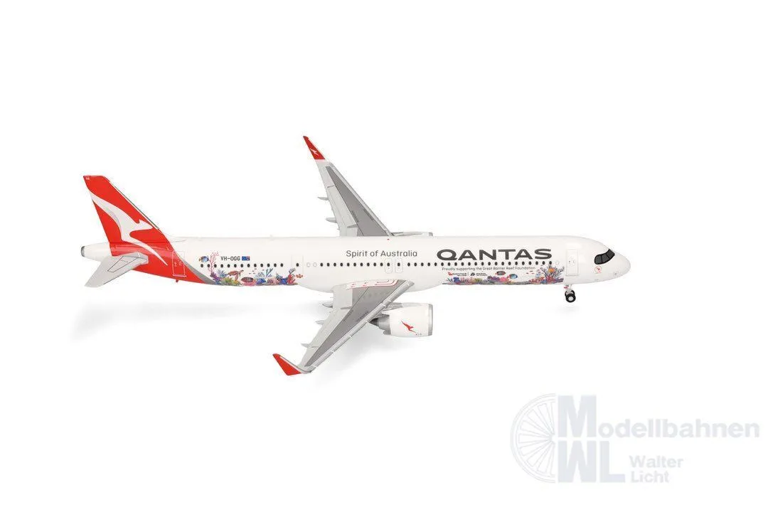 Herpa 574075 - Airbus A321XLR Qantas Great Barrier R 1:200