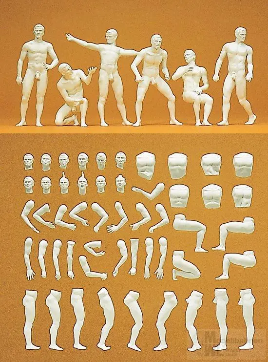 Preiser 45900 - Modellfigur Adam 6 unbemalt Spur G 1:22,5