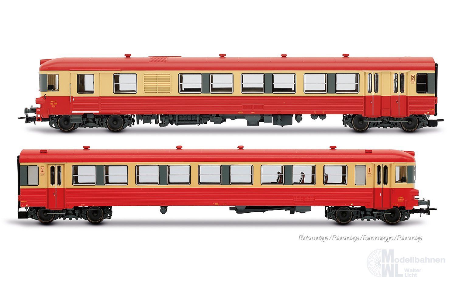 Jouef 2625 - Triebwagen X 4300 SNCF Ep.IV 2.tlg. H0/GL