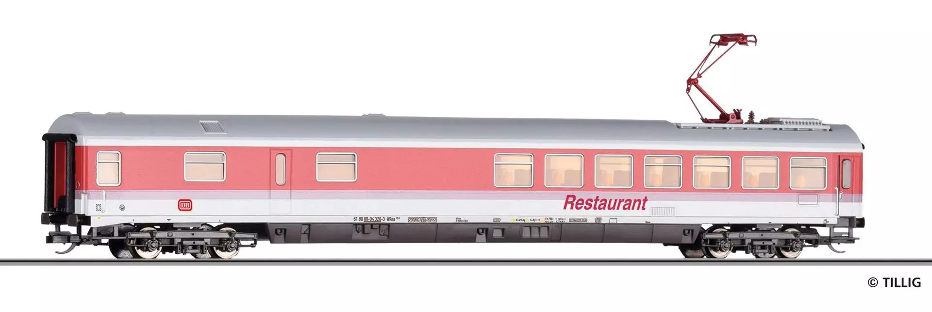 Tillig 16596 - Speisewagen DB Ep.IV WRmz 135 TT 1:120