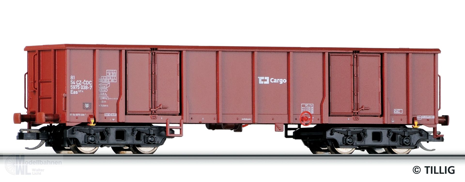 Tillig 502566 - Güterwagen offen CD Cargo Ep.V Eas (ex. 15242) TT 1:120