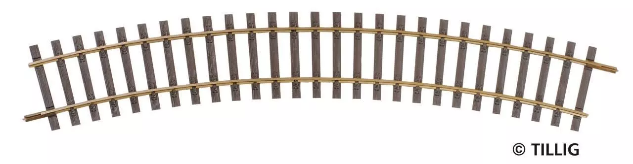 Tillig 85140 - Gebogenes Gleis R366/30° H0/GL