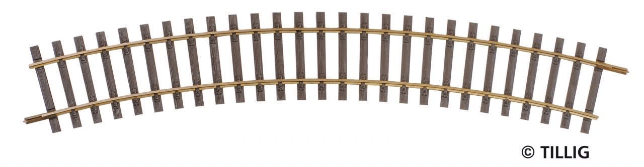Tillig 85140 - Gebogenes Gleis R366/30° H0/GL