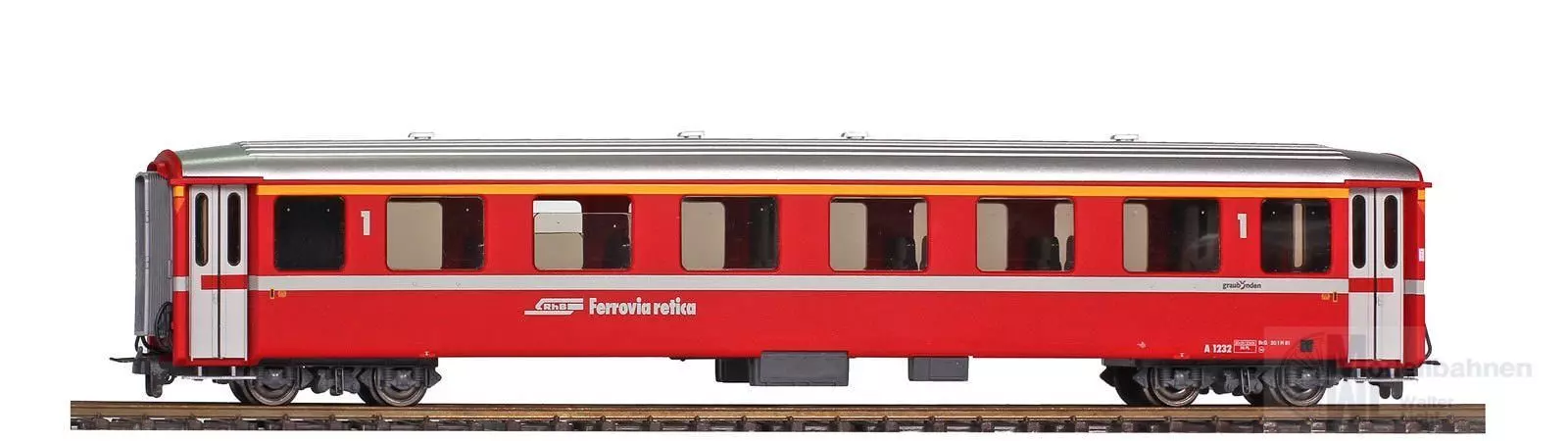 Bemo 3252162 - Einheitswagen EW I RhB Ep.V/VI A 1232 neurot H0m