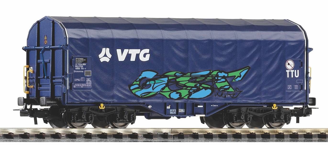 Piko 58965 - Schiebeplanenwagen VTG Ep.VI mit Graffiti H0/GL Piko 58965 - Schiebeplanenwagen VTG Ep.VI mit Graffiti H0/GL