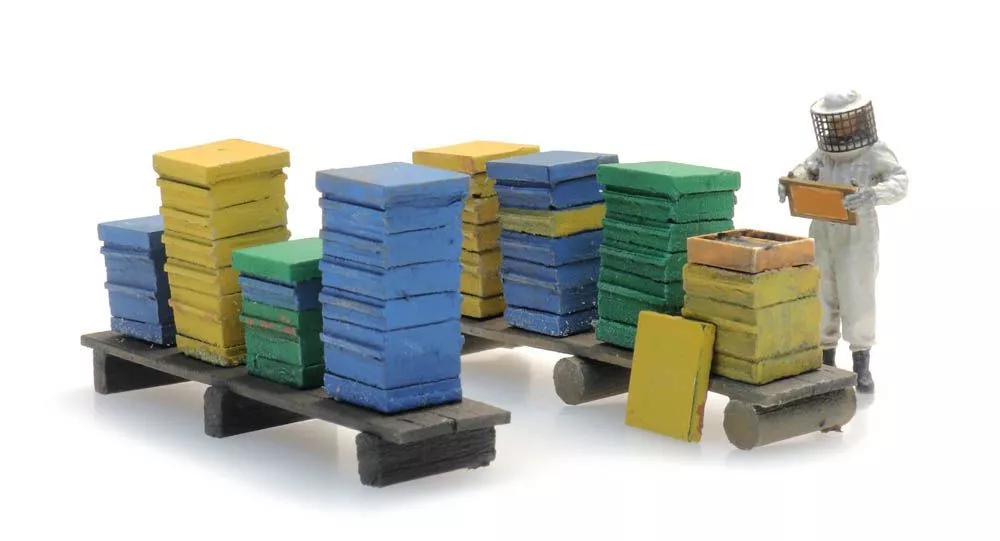 ARTITEC b.v. 387477 - Magazinebeuten mit Imker H0 1:87