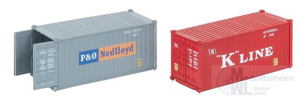 Faller 182006 - 20' Container K-LINE und P&O H0 1:87
