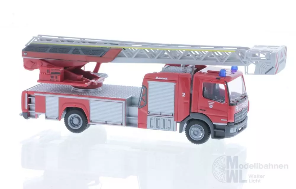 Rietze 71673 - Mercedes-Benz Atego Magirus DLK Feuerwehr Regensburg H0 1:87