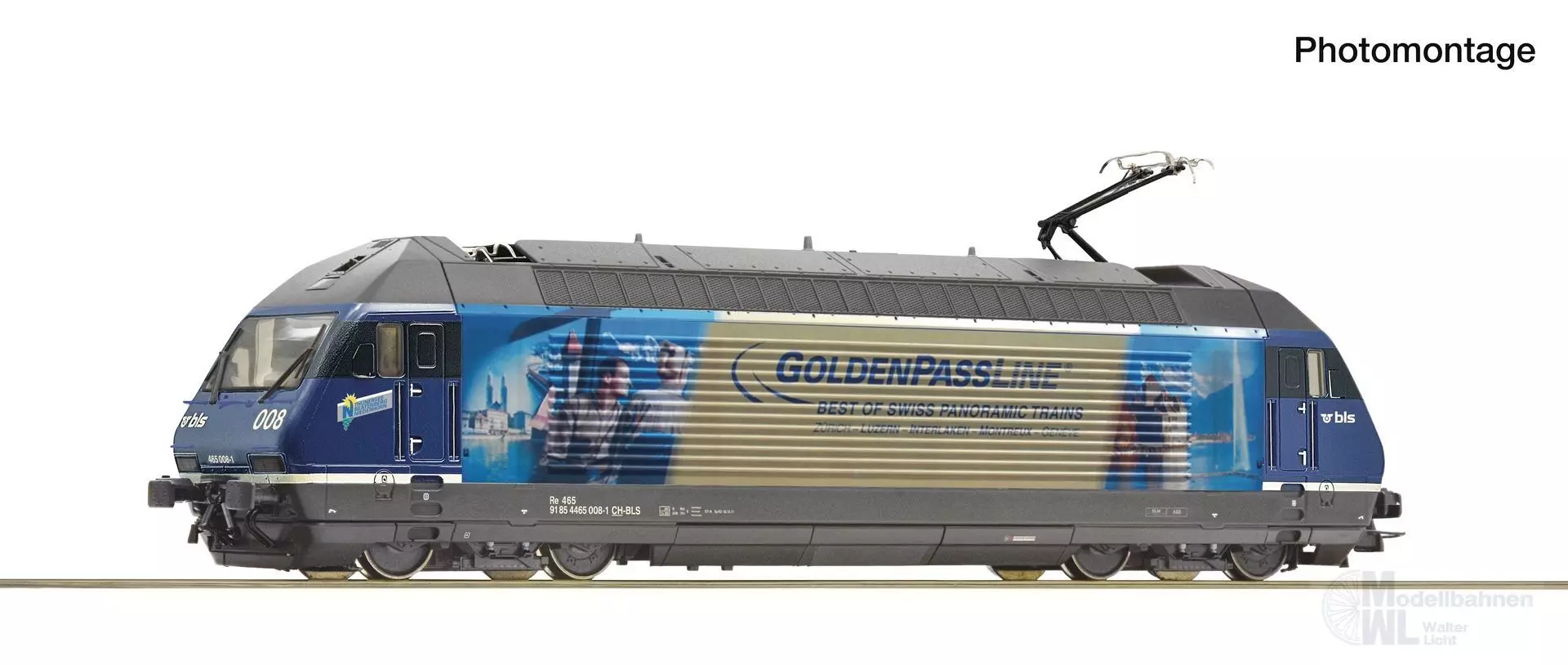 Roco 7500172 - E-Lok Re 465 008-1 BLS Ep.V/VI Golden Pass H0/GL