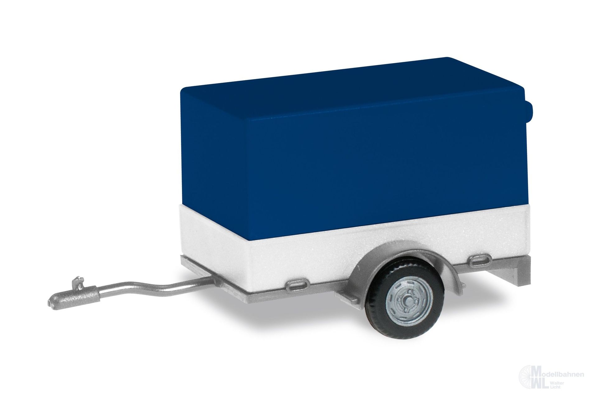 Herpa 051576-006 - PKW-Anhänger blau-weiß H0 1:87