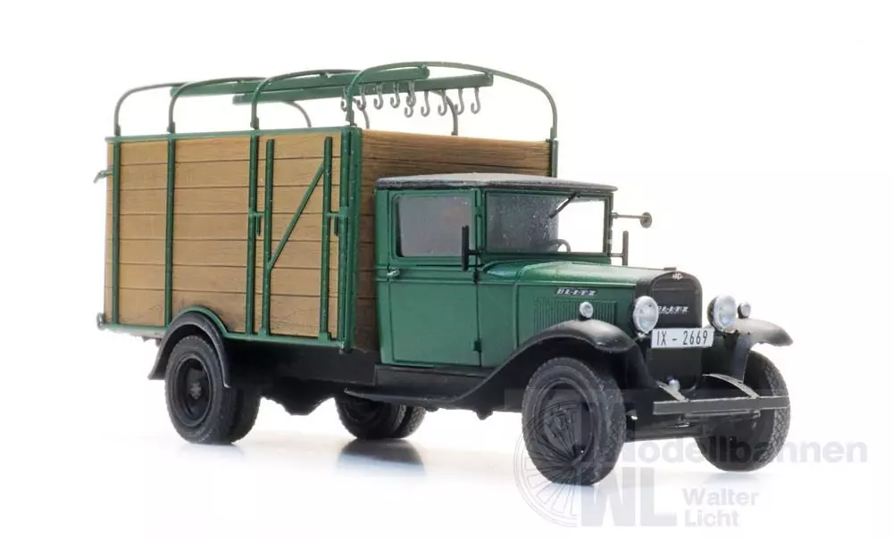 ARTITEC b.v. 387631 - Opel Blitz 6 Viehtransporter H0 1:87