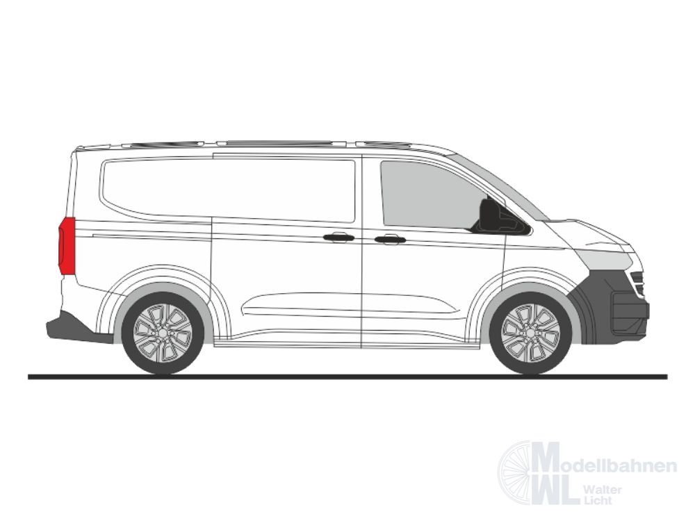 Rietze 11722 - Volkswagen e-Transporter T7 Kasten KR FD clear white H0 1:87