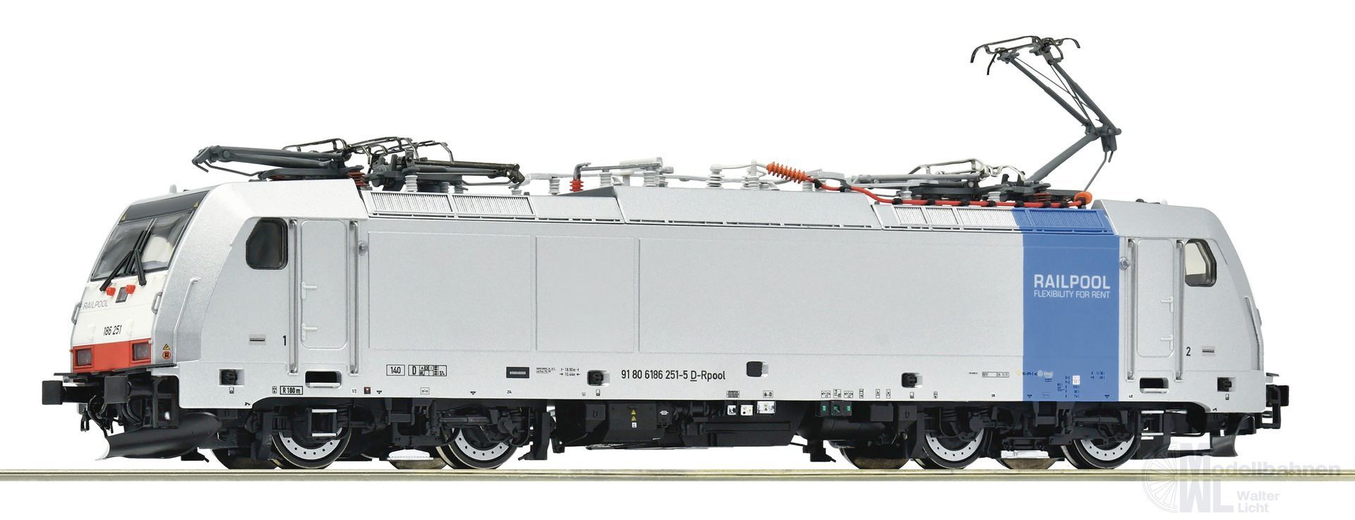 Roco 7500161 - E-Lok BR 186 Railpool Ep.VI H0/GL