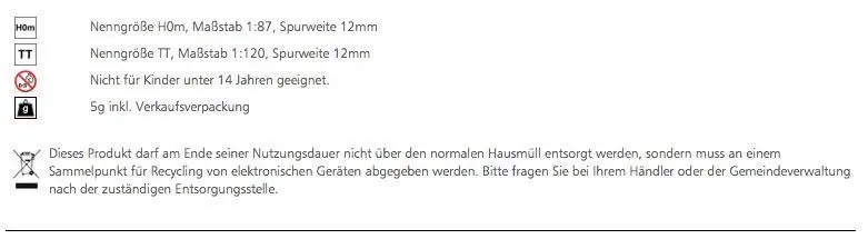 Tillig 83703 - Bettungsgleis gerade G4 41,5 mm TT 1:120