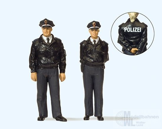 Preiser 44909 - Polizisten stehend blaue Uniform Spur G