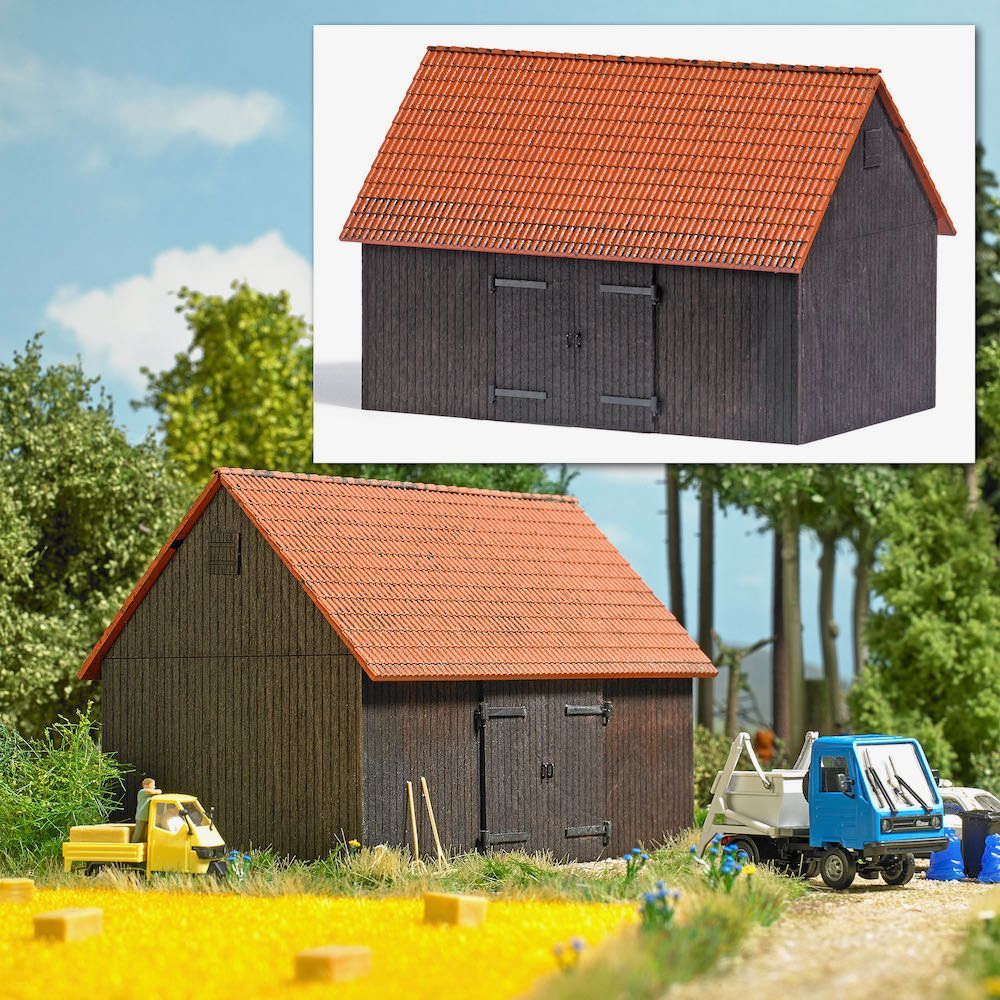 Busch 1900 - Scheune mit Ziegeldach H0 H0 1:87 Busch 1900 - Scheune mit Ziegeldach H0 H0 1:87