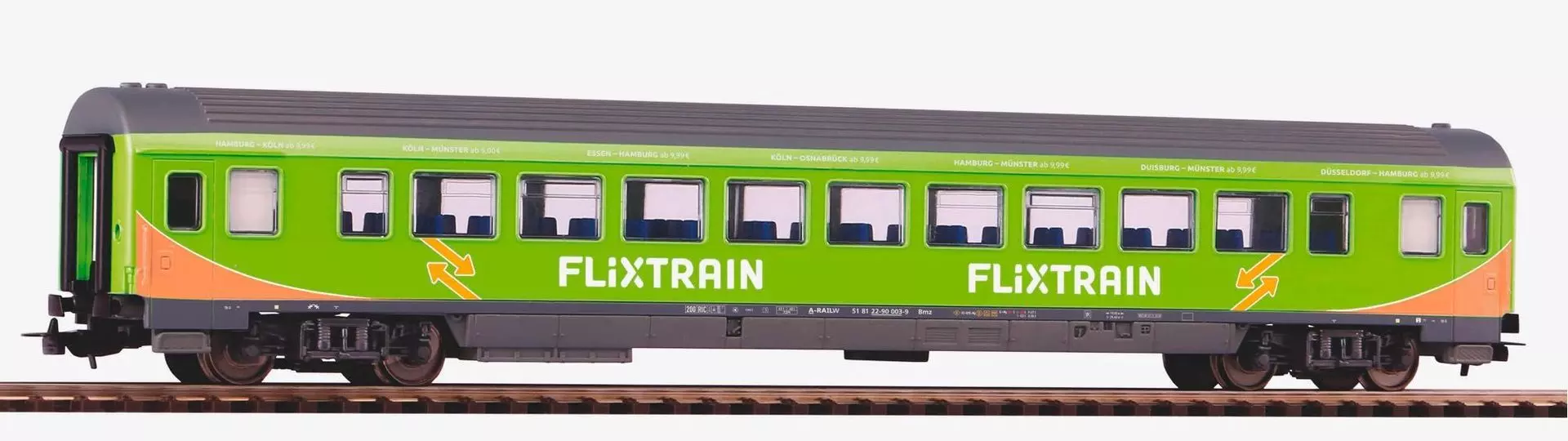 Piko 58678 - Schnellzugwagen Flixtrain Ep.VI H0/GL