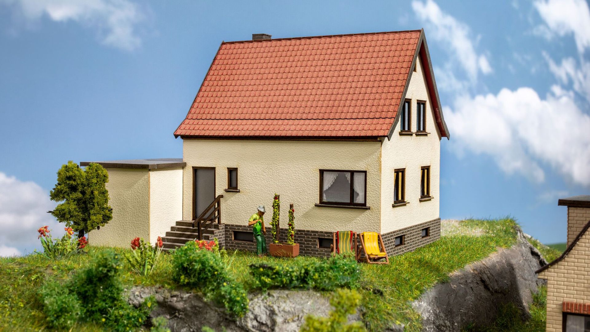 Noch 66606 - Siedlungshaus mit Garage H0 1:87 Noch 66606 - Siedlungshaus mit Garage H0 1:87