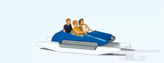 Preiser 10682 - Familie im Tretboot (1) H0 1:87