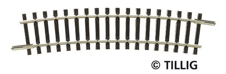 Tillig 83107 - Gleisstück gebogen R22 R353 mm / 15° TT 1:120