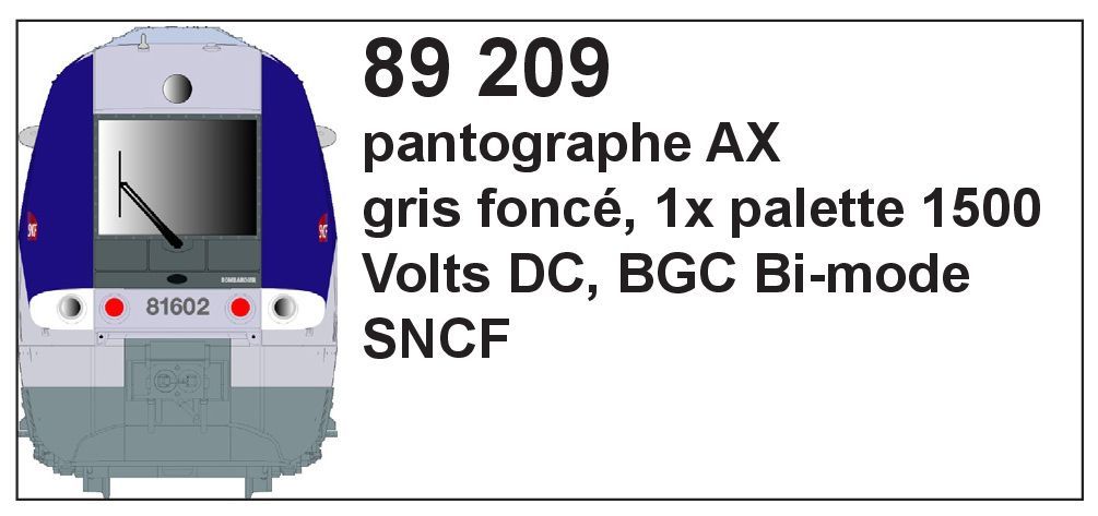 LS Models 89209 - Pantograph (AX) für BGC H0 1:87