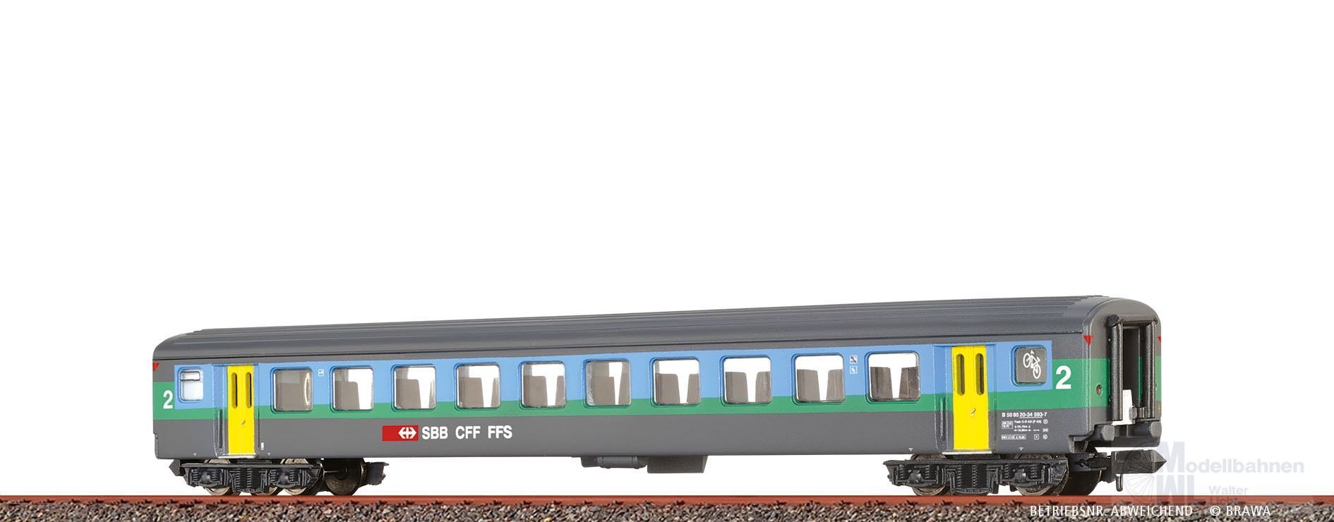Brawa 65243 - Einheitswagen SBB Ep.IV 2.Kl. N 1:160 Brawa 65243 - Einheitswagen SBB Ep.IV 2.Kl. N 1:160