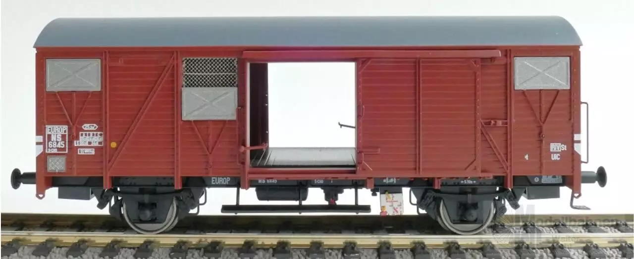 Exact Train 20908 - Güterwagen ged. NS / VSM Ep.IV S-CHO EUROP mit aluminium Luftklappen H0/GL