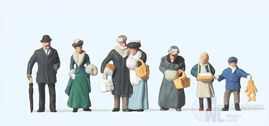 Preiser 12195 - Auf dem Weihnachtsmarkt. Um 1 H0 1:87