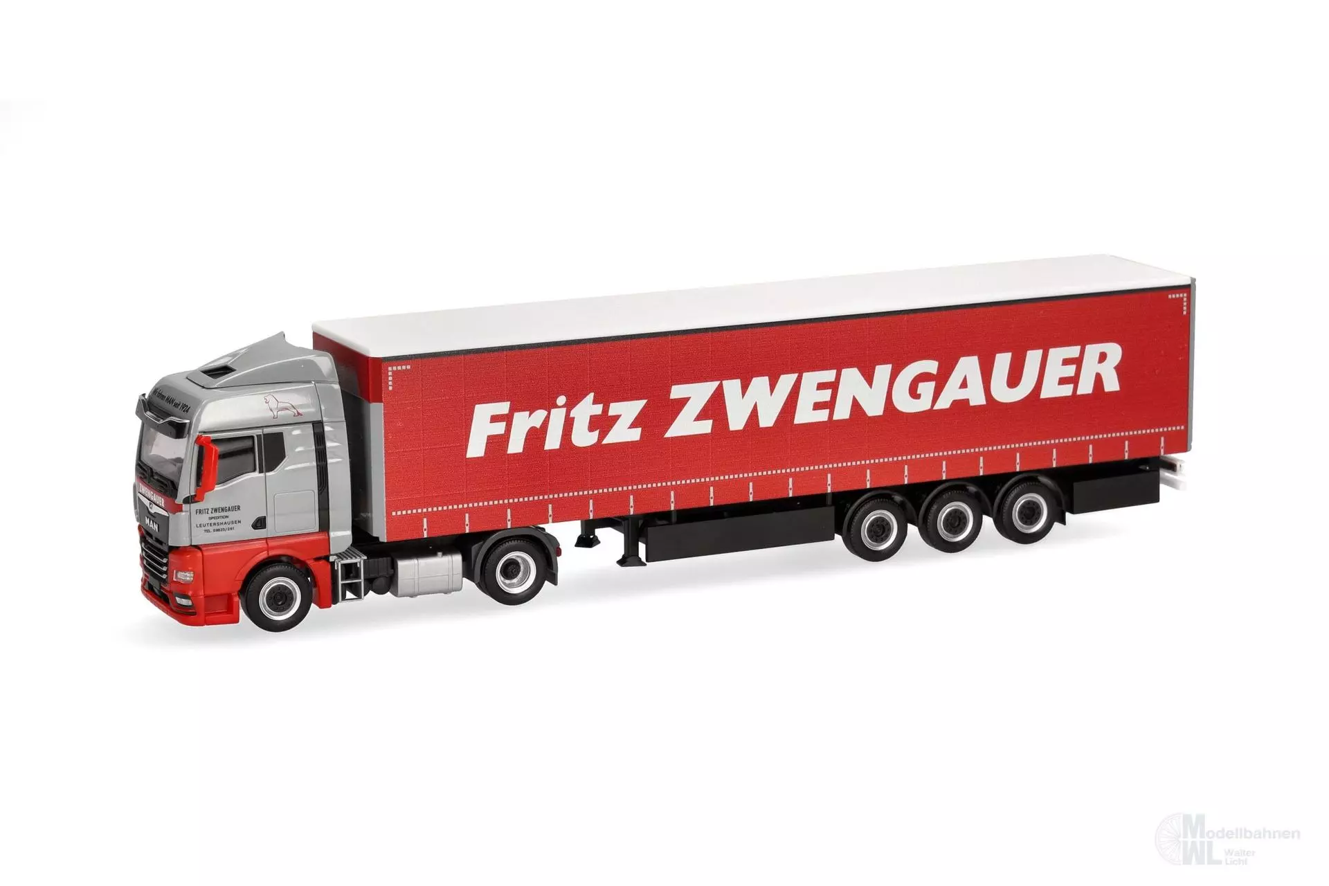 Herpa 319911 - MAN TGX GM Gardinenplanen-Sattelzug Zwengauer H0 1:87