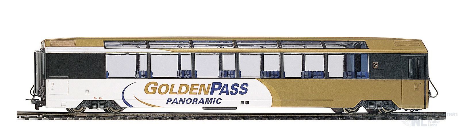 Bemo 3588312 - Panoramawagen MOB Ep.V/VI GoldenPass Panoramic Bs 252 H0/WS