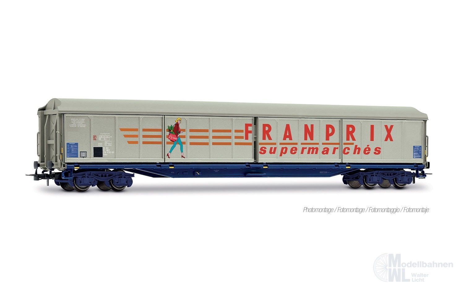 Jouef 6321 - Schiebewandwagen SNCF Ep.IV FRANPRIX H0/GL