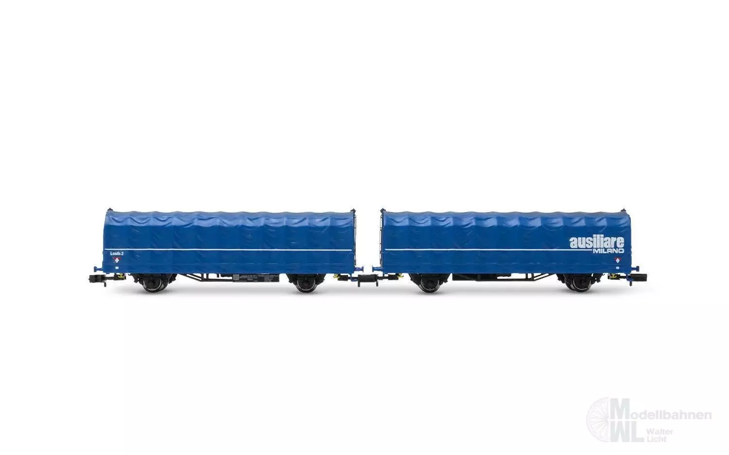 Arnold 6698 - Schiebeplanen-Doppelwagen FS Ep.IV/V Ausiliare Milano N 1:160