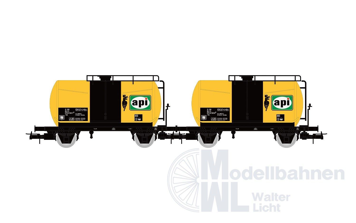 Rivarossi 6566 - Kesselwagen Set FS Ep.IV 2.tlg api H0/GL