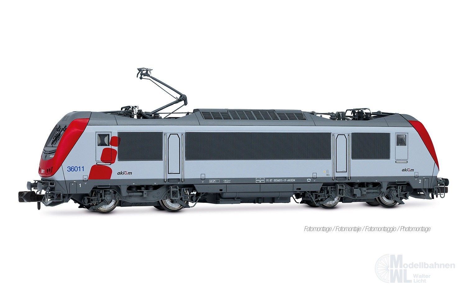 Arnold 2682 - E-Lok BB 36011 Akiem Ep.VI grau/rot N 1:160